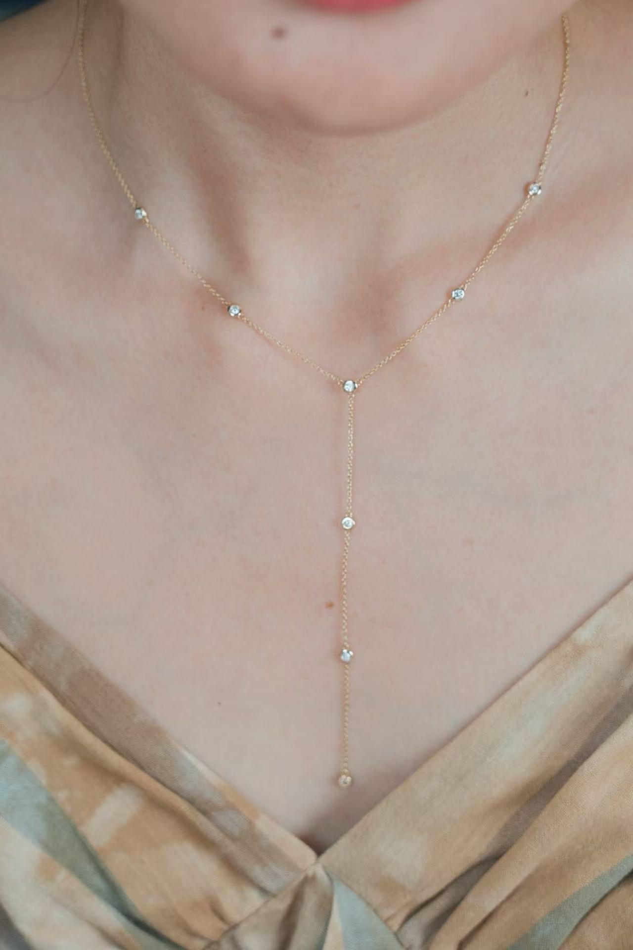 Diamond Y-Style Necklace