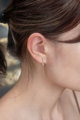 Lab Grown Diamond，“u chain” dangle post