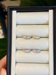 1 Carat Lab Grown Diamond With Emerald Cut Diamond Earrings
