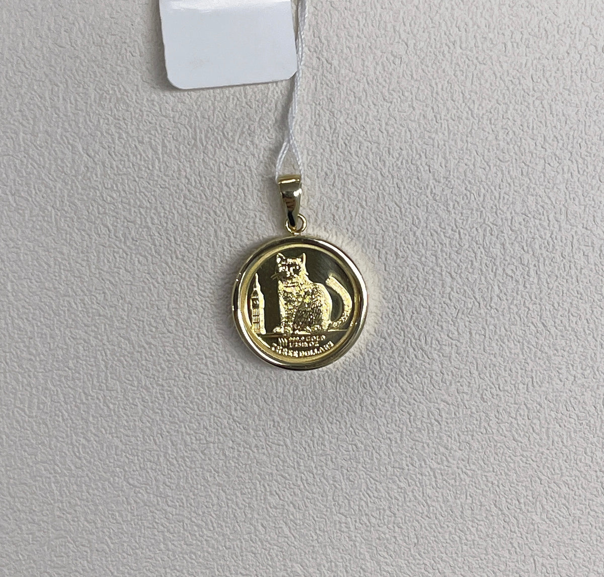 24K+18K Cat Gold Coin, Diameter:15.7mm, 3g