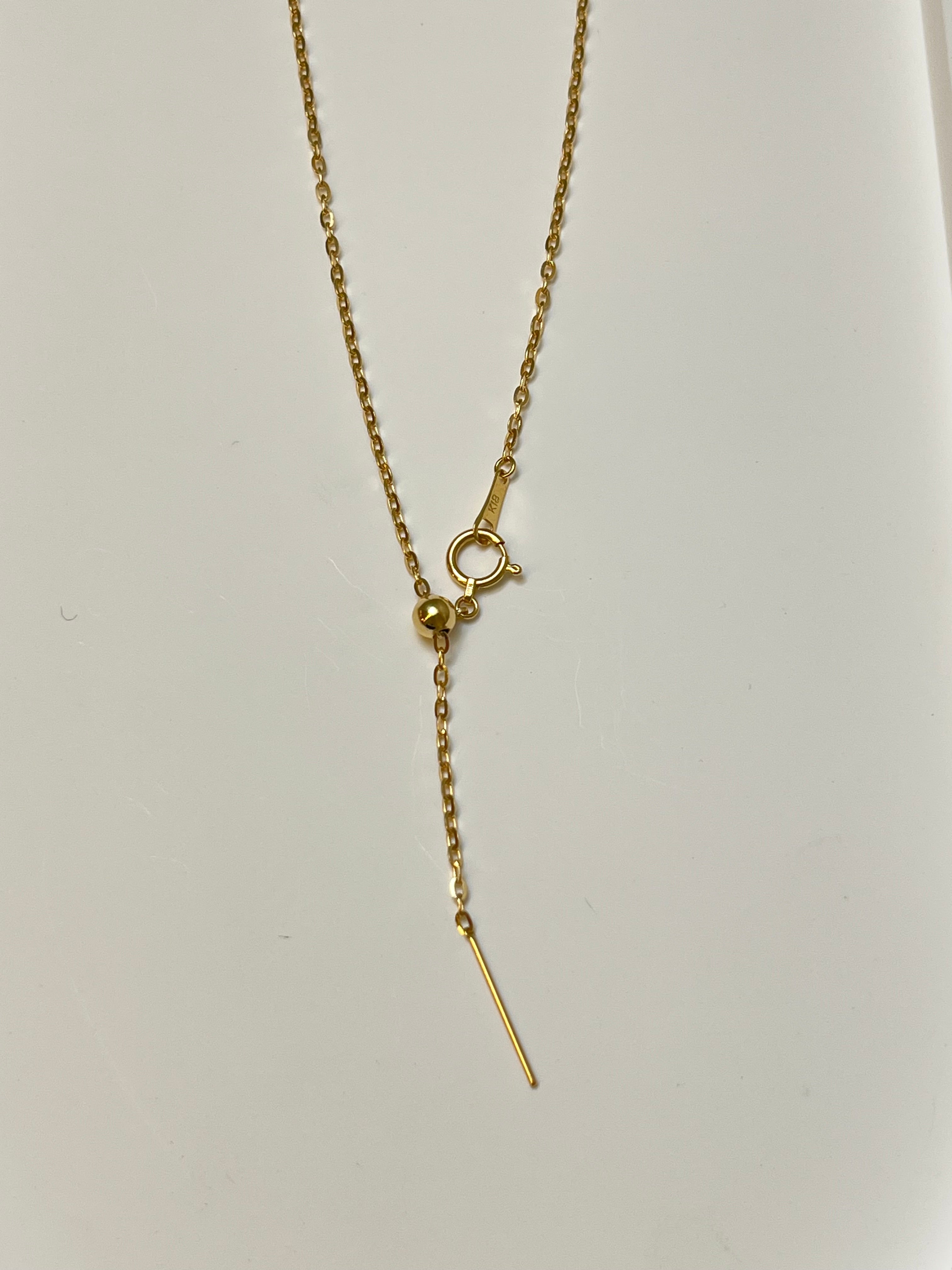 Needle Style Plain Gold Necklace