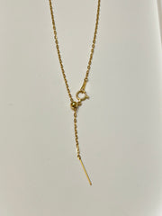 Needle Style Plain Gold Necklace
