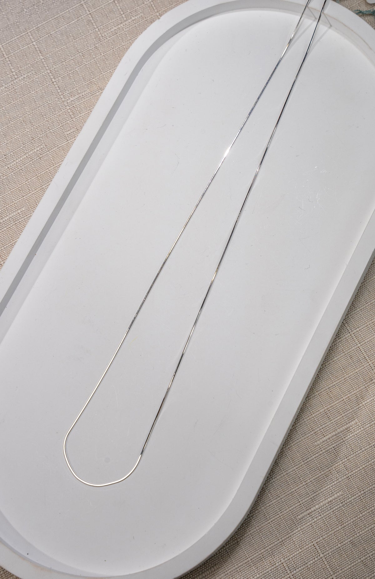 0.6mm Snake Chain In 18K Yellow&White Gold 45cm