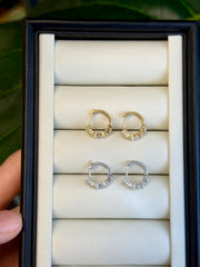 1 Carat Lab Grown Diamond With Emerald Cut Diamond Earrings