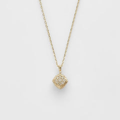 【agete】Limited Edition K10 Olette/Diamond Necklace