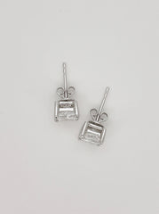 2 Carat Total Square Lab Grown Diamond Stud Earrings