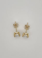 1.5 Carat Total Square Lab Grown Diamond Stud Earrings