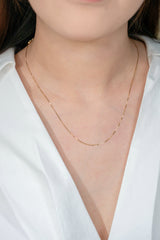 0.6mm Snake Chain In 18K Yellow&White Gold 45cm