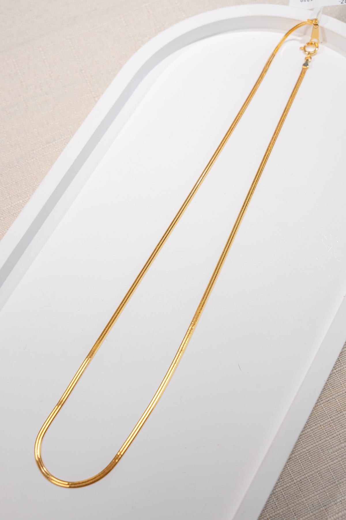 2mm Snake Chain In 18K Yellow Gold 40cm