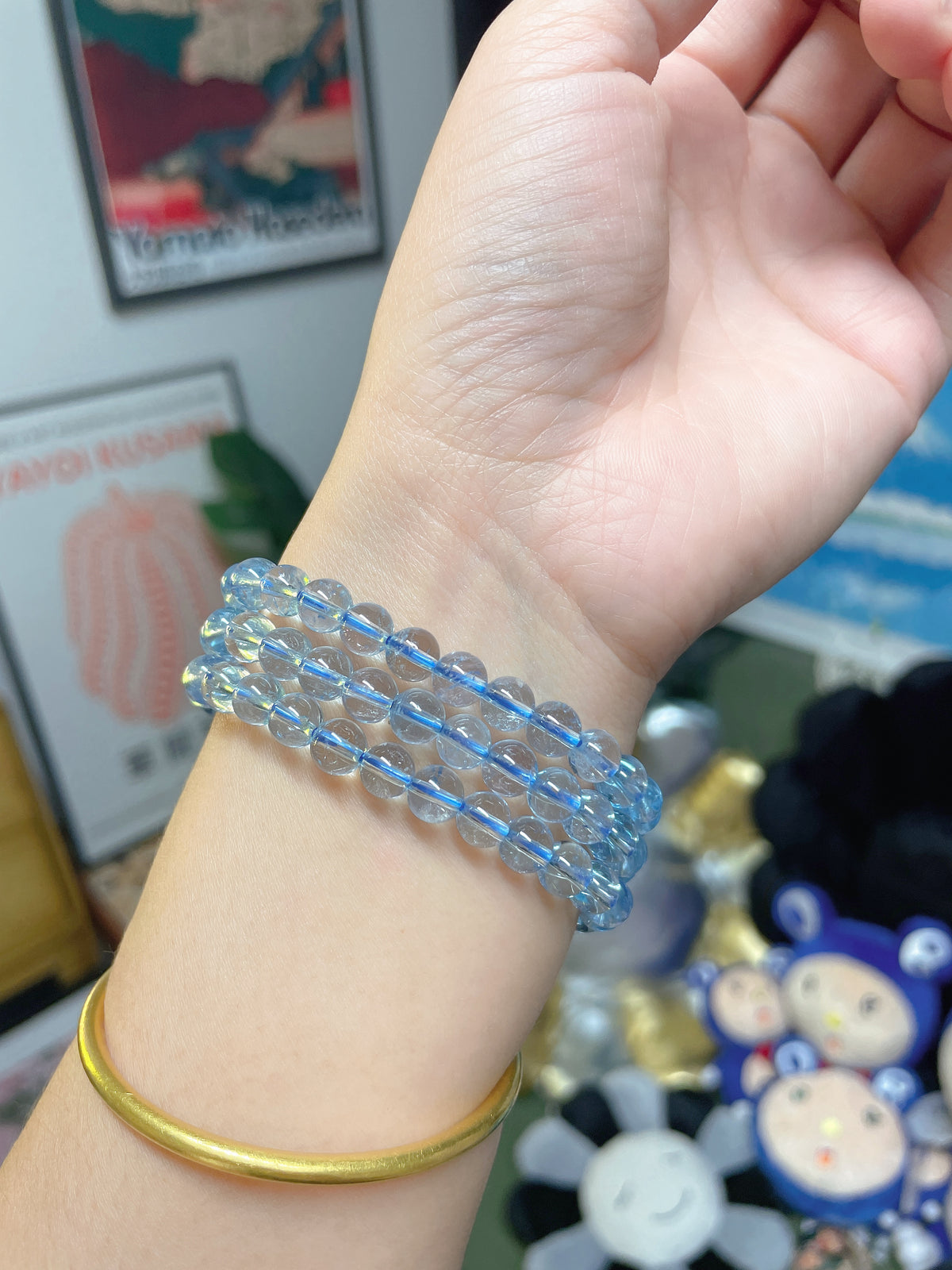 蓝托帕石7mm 手围14.5-16cm可带