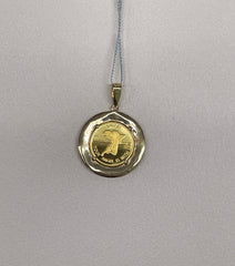 24K+18K Angel Gold Coin, Diameter:21mm, 3.45g