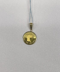 24K+18K Angle Gold Coin, Diameter: 14.4mm, 1.57g