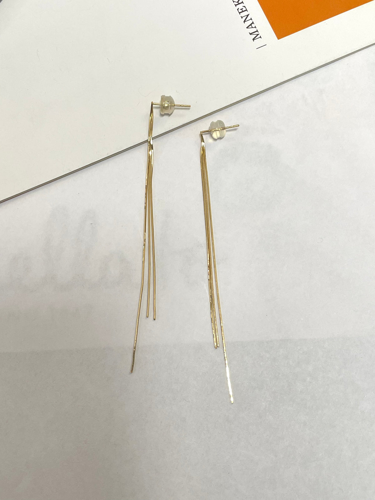 Snake Chain Earrings In 18K Yellow Gold