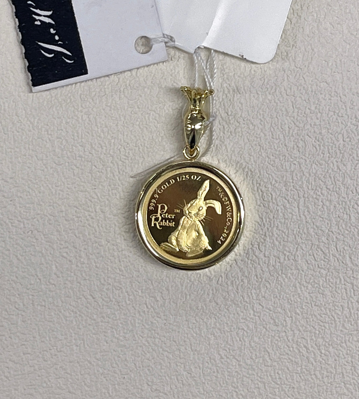 24K+18K Peter Rabbit Gold Coin, Diameter:15.7mm, 3.6g