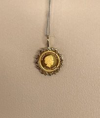 24K+18K Gold Coin, Diameter:20mm, 2.66g