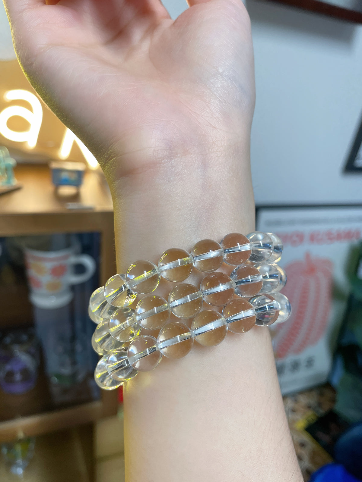 白水晶10mm手串 手围14.5-16cm可带