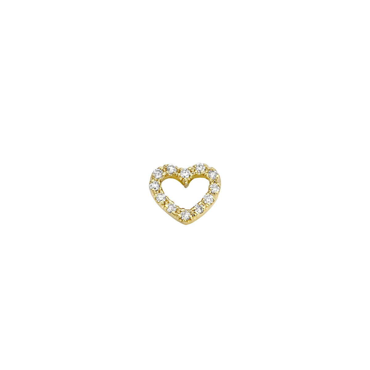 0.11 Carat Lab Grown Diamond Heart Stud Earrings