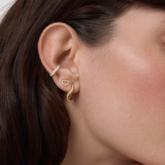 0.11 Carat Lab Grown Diamond Heart Stud Earrings