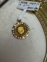 24K+18K Fairy Gold Coin，Diameter：19.5mm，3.09g