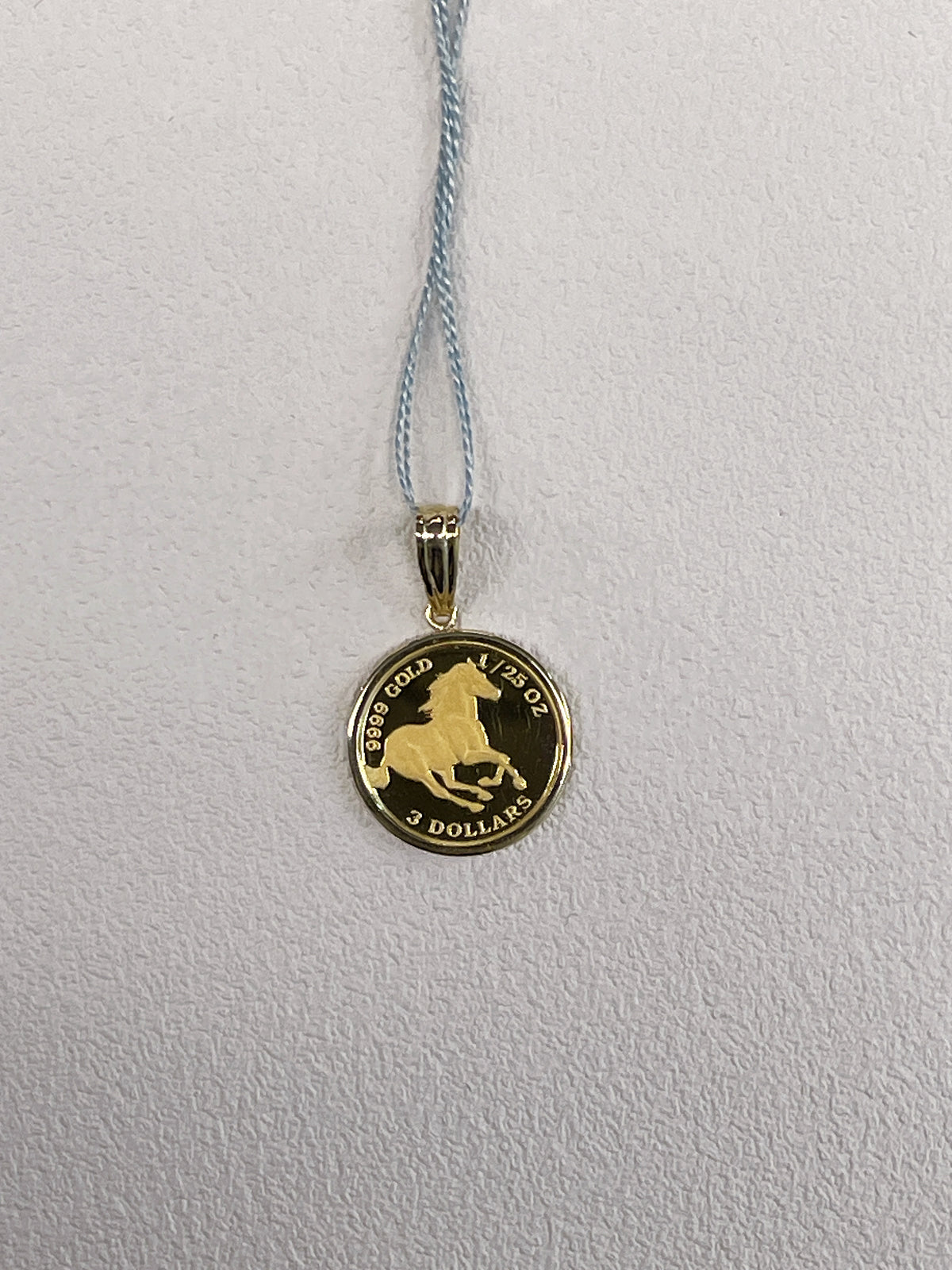 24K+18K Horse Gold Coin, Diameter:14.4mm, 1.59g