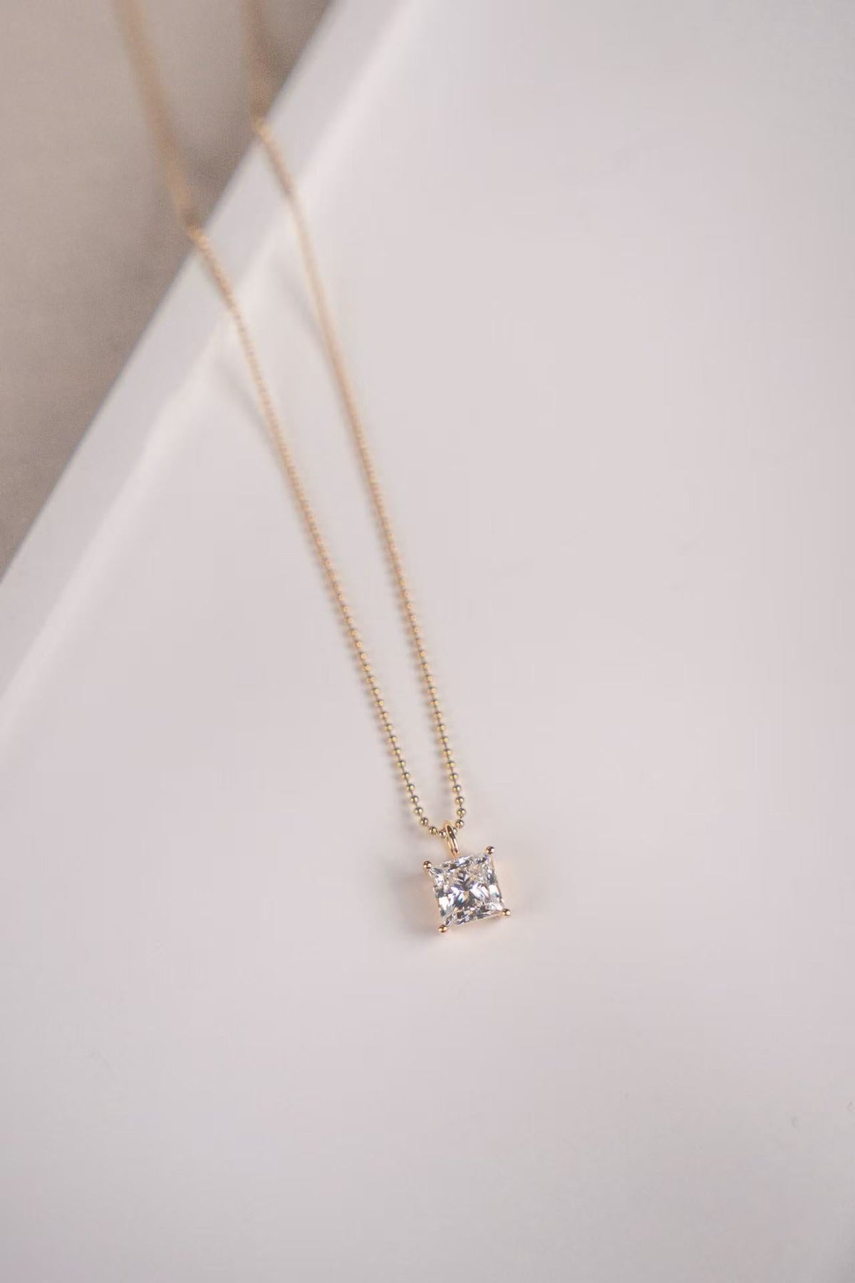 Square Diamond Necklace