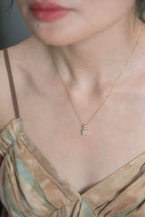 Square&Round Diamond Necklace