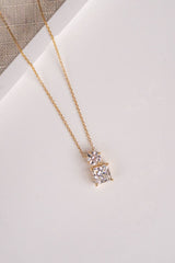 Square&Round Diamond Necklace