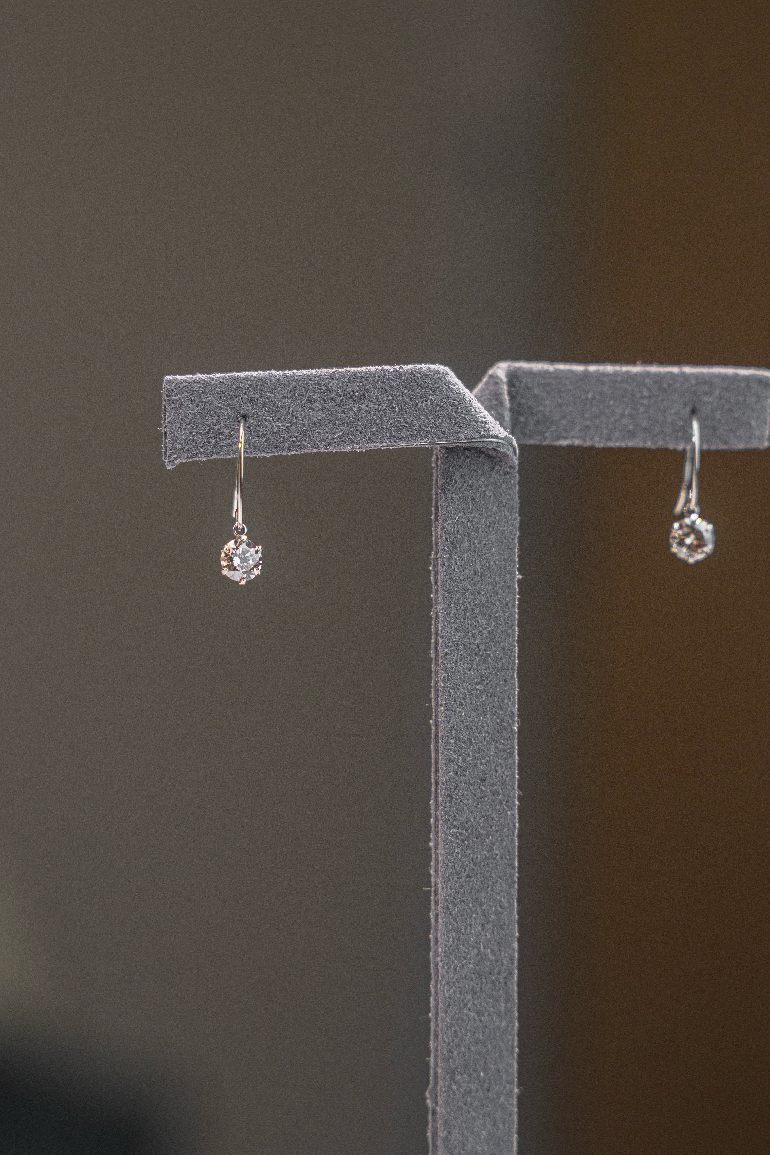 0.54 Carat Natural Diamond Curve Studs