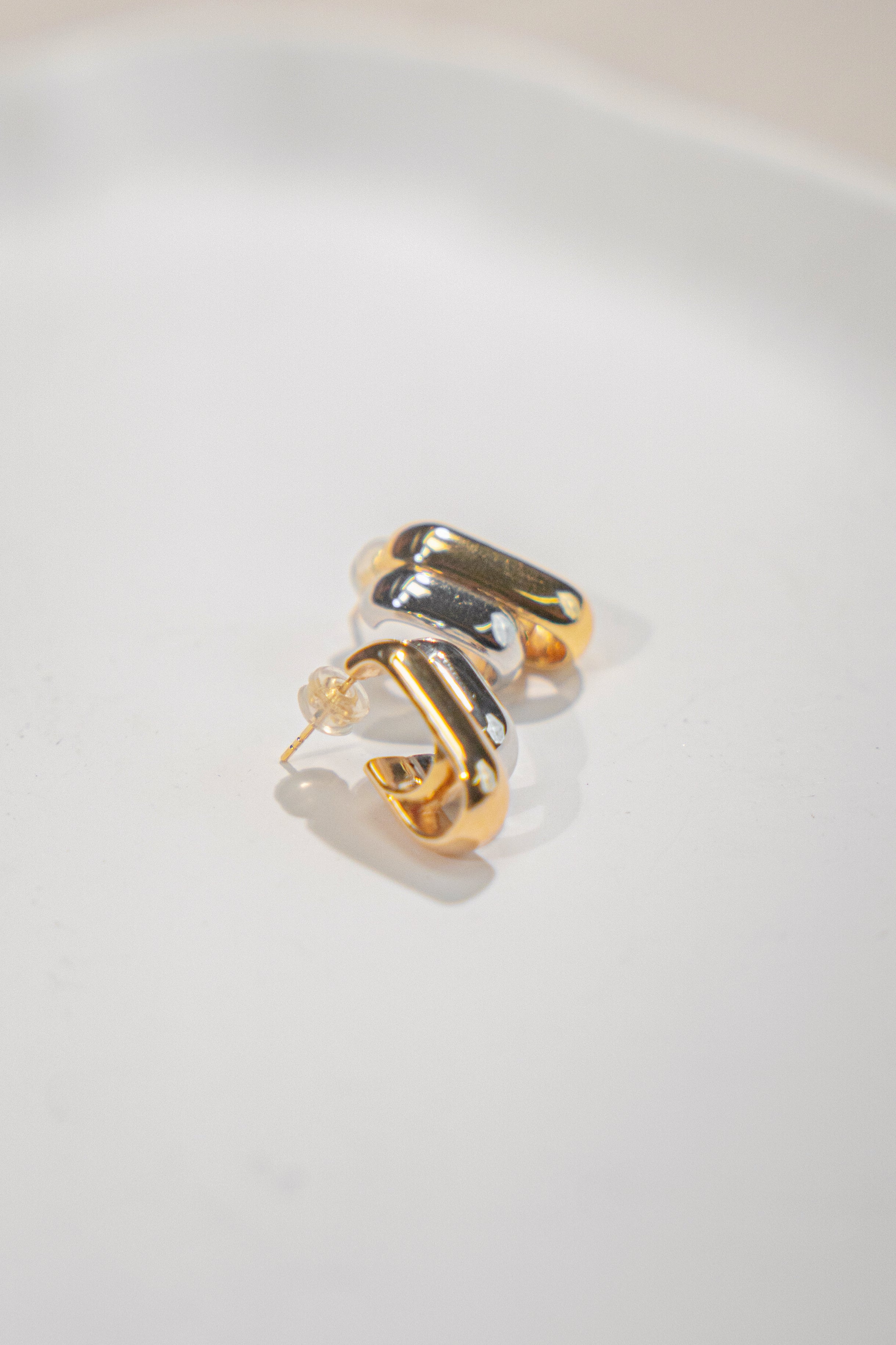 Two-colour Stud Earrings