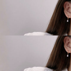 2 Carat Water Drop Earrings In 18K Yellow Gold