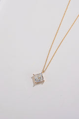 1.53 Carat Square Diamond Necklace