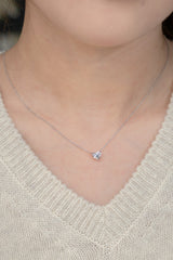 1 Carat Heart-shaped Lab Grown Diamond Necklace