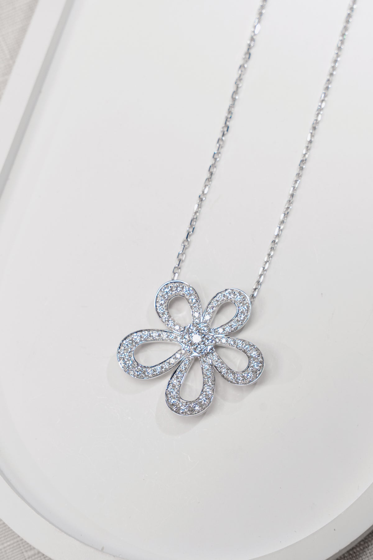 Flower Lab Grown Diamond Necklace