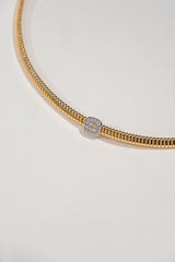 3.5mm Italy Gold Necklet In 18K Tubogas