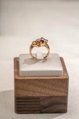 Red Gemstone&Natural Diamond Rind