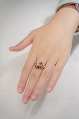 Red Gemstone&Natural Diamond Rind