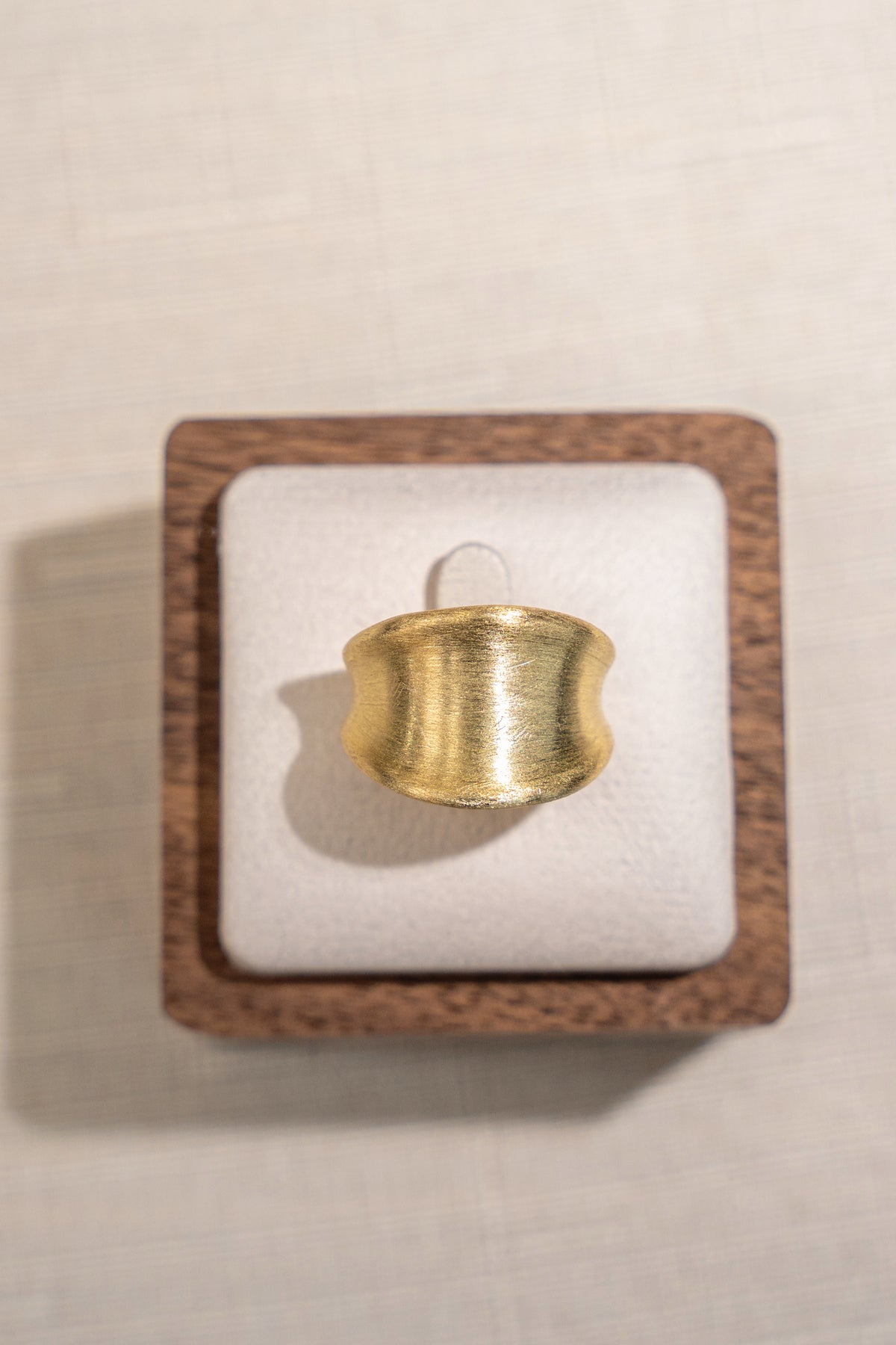 Italy Sliver 925 Textured Ring Gold Color