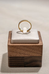 18K Yellow Gold Grosgrain Band Ring