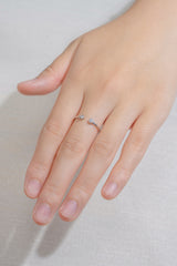 Natural Diamond Open Ring In 18K White Gold