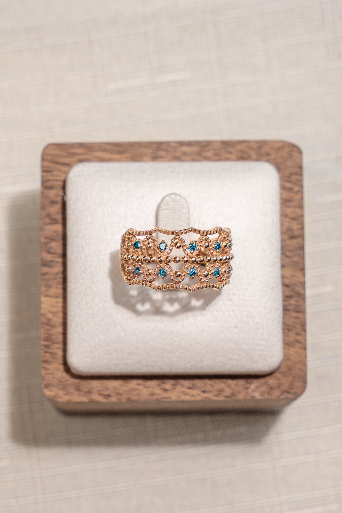 Lace-style Ring In 14 Pink Gold