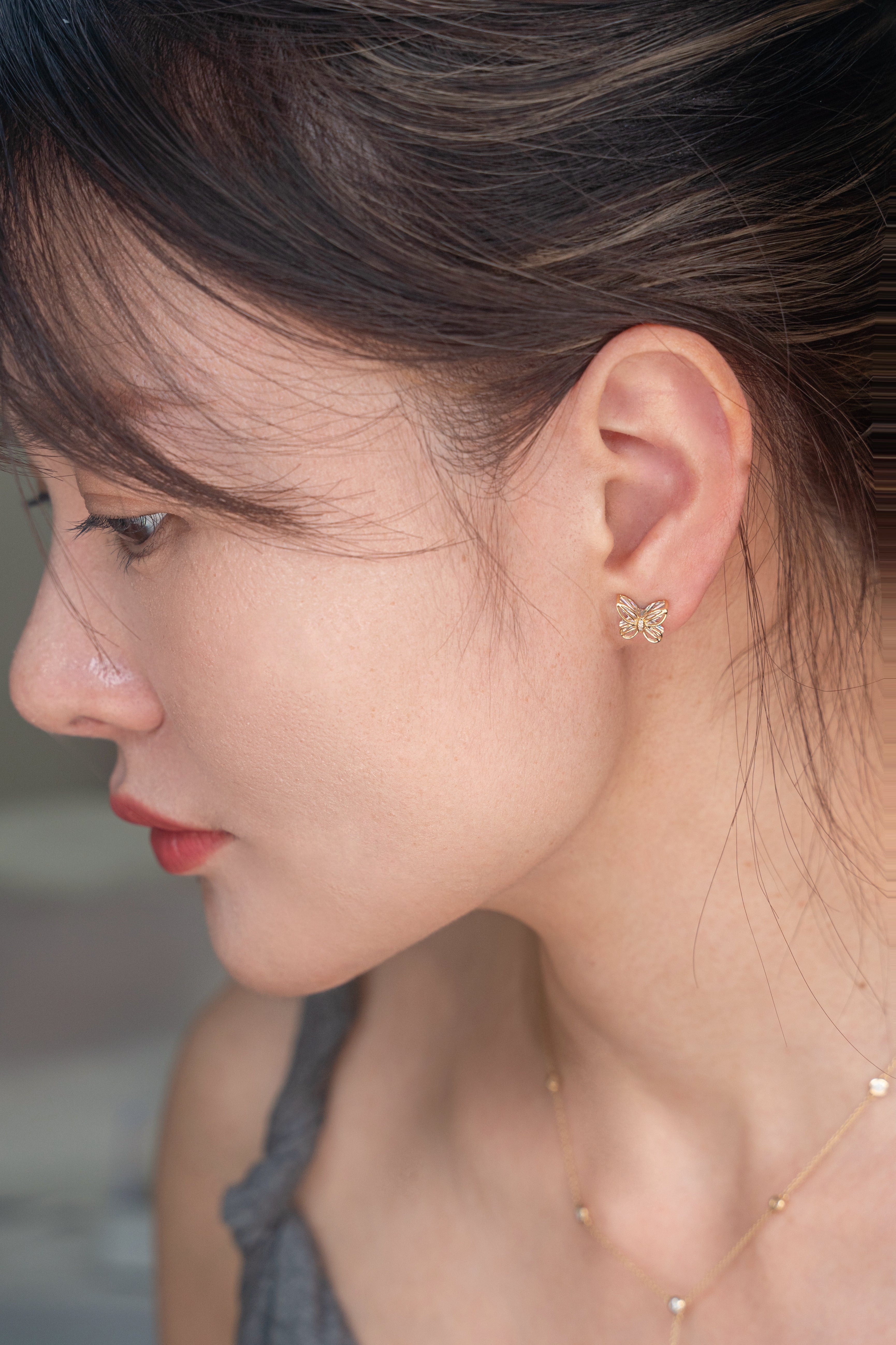 Laser Butterfly Stud Earrings