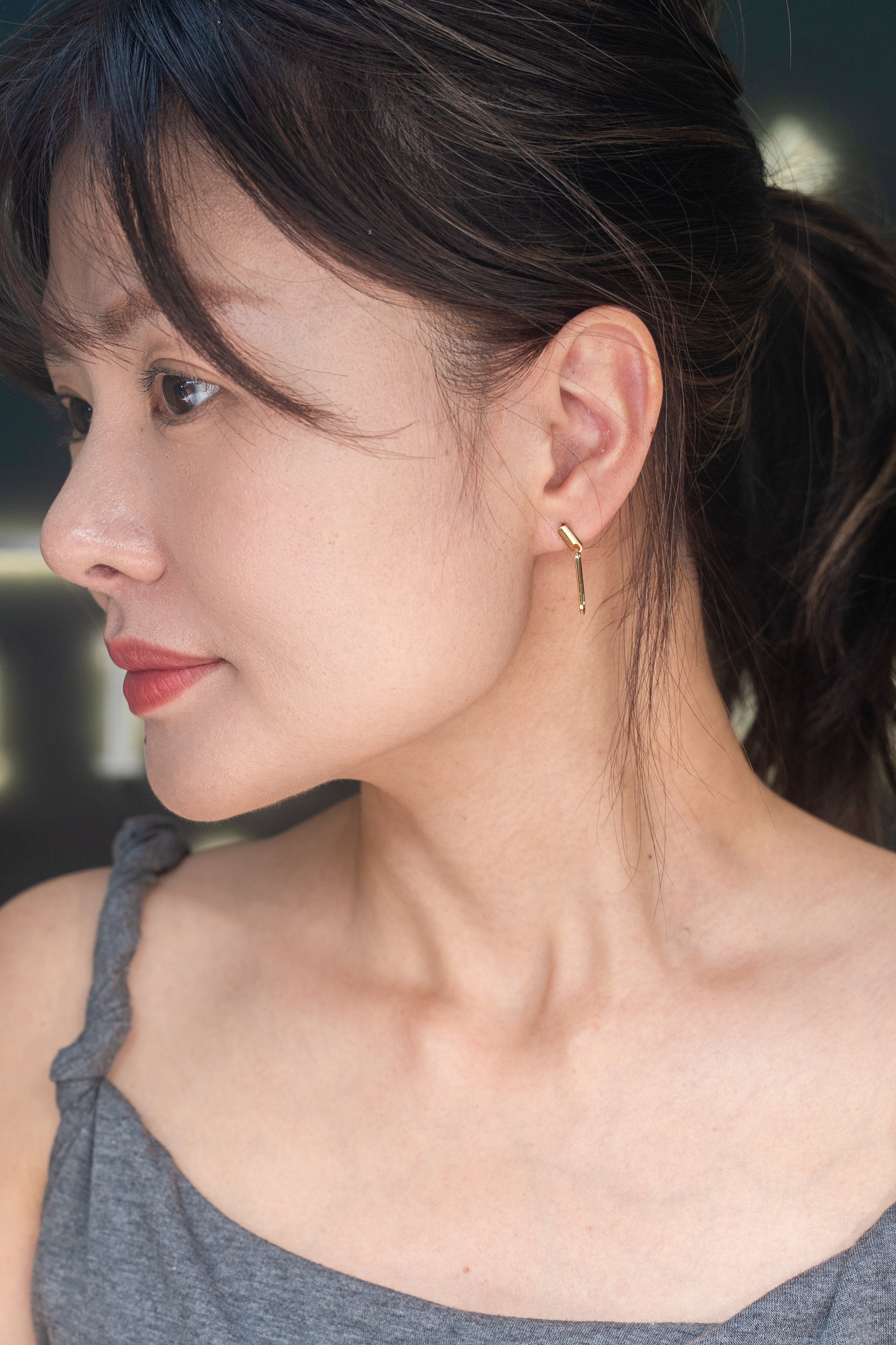 Paper clip Stud Earrings