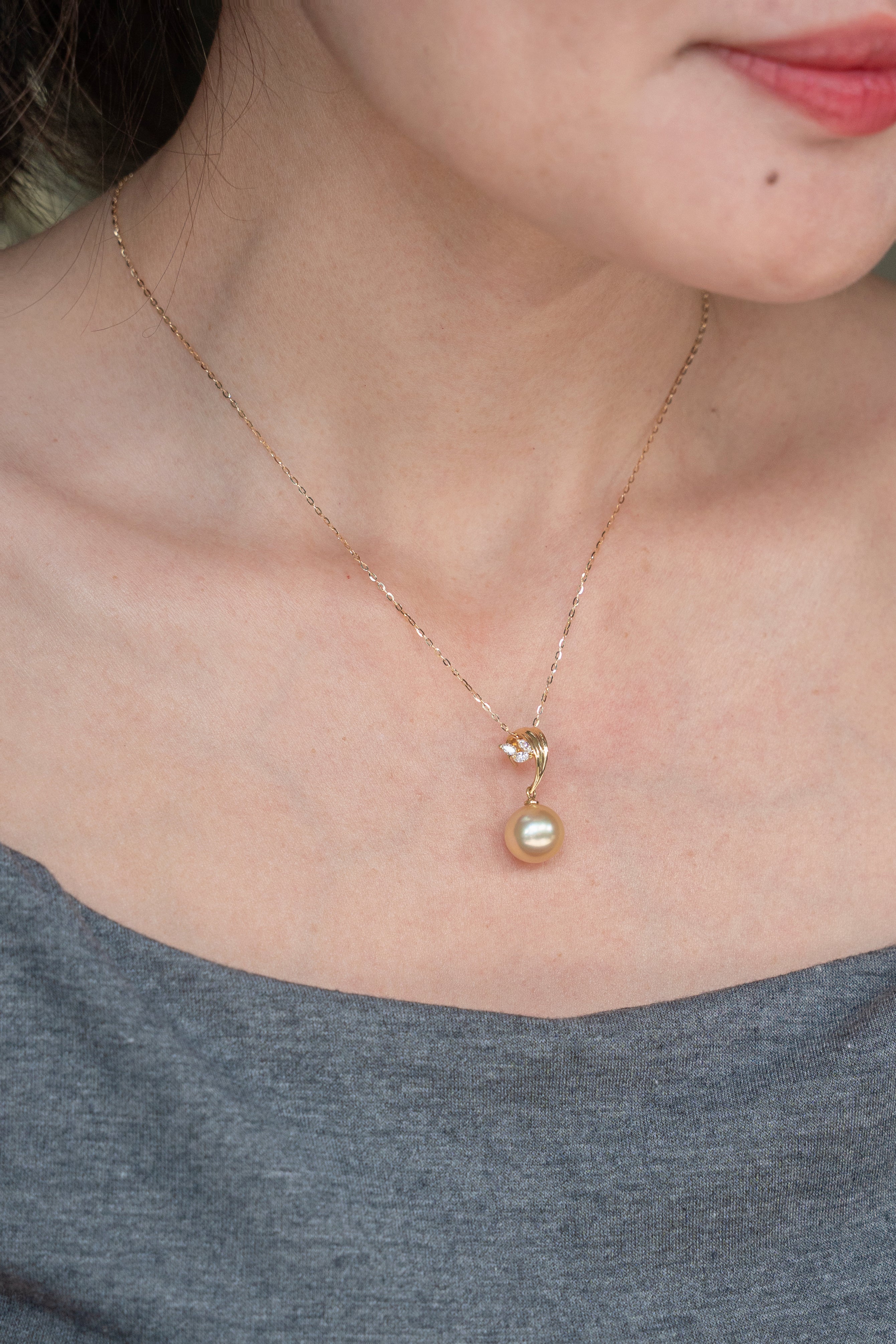Golden South Sea Cultured Pearl Pendant