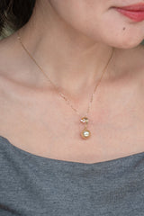 Needle Style Plain Gold Necklace