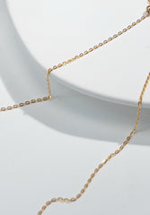 Needle Style Plain Gold Necklace
