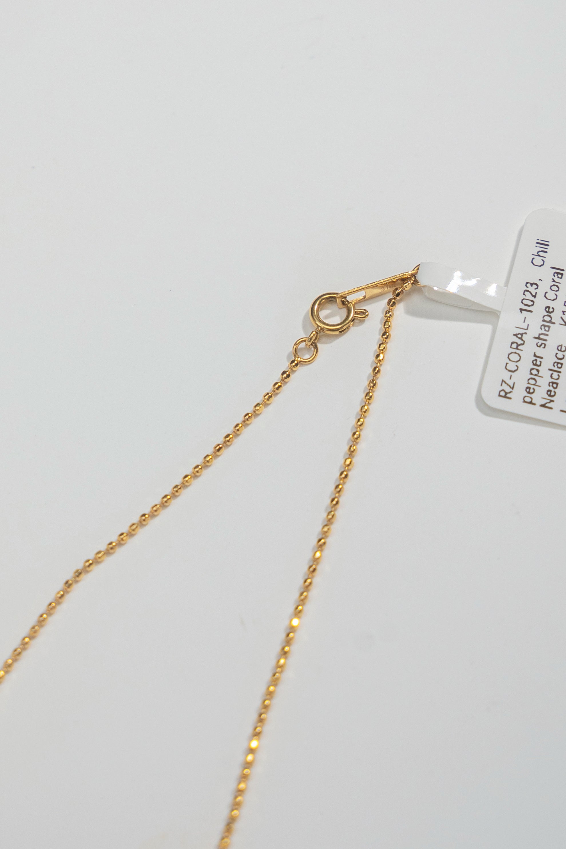 Chili pepper shape Coral Neaclace